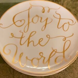 Mint condition sets of Christmas plates.  Many options for use…9.5” diameter.